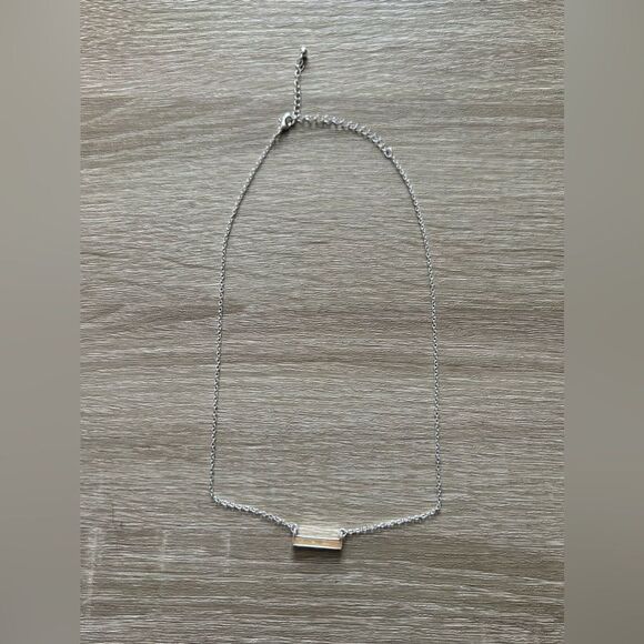 PREOWNED … Silver “BAR” Necklace - Picture 1 of 2